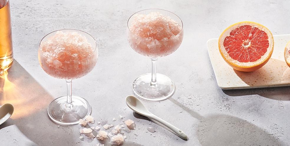 Granité rosé et pomelo