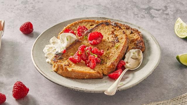 Pain perdu au lait de coco et au citron vert