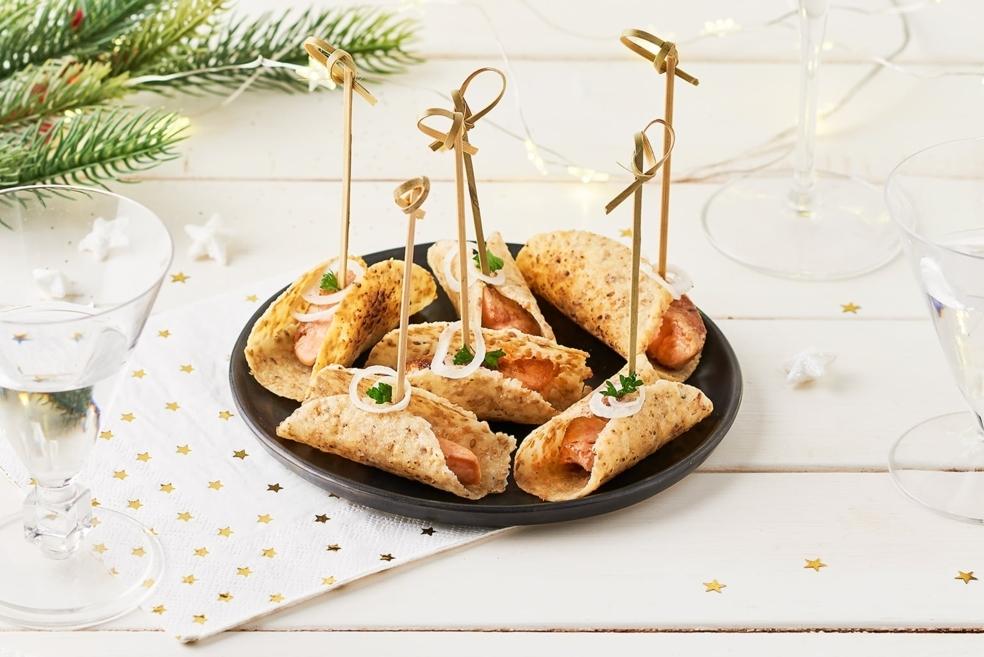 Bouchées au sésame et foie gras poêlé