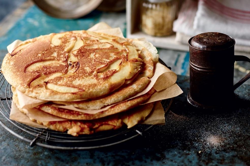 Pancakes aux pommes et amandes