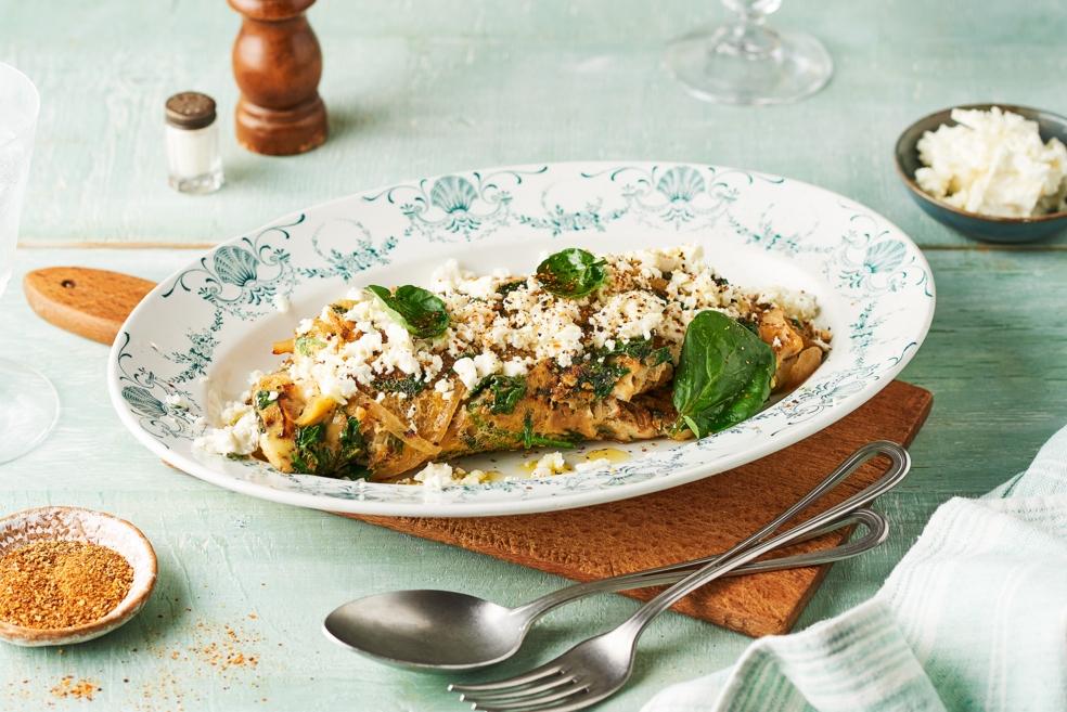 Omelette au cresson et feta