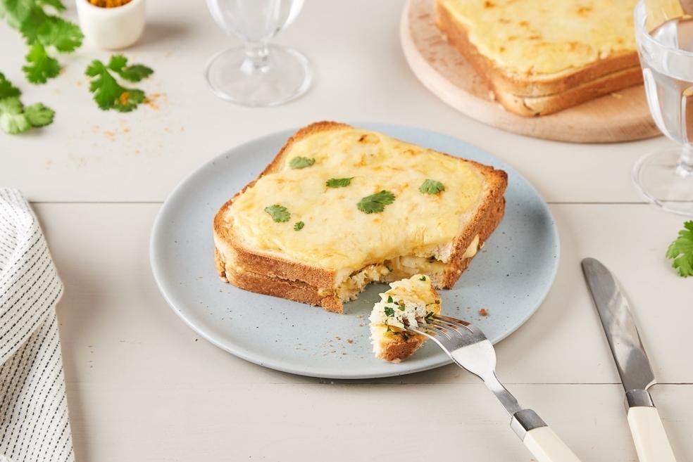 Croque-monsieur cabillaud - curry