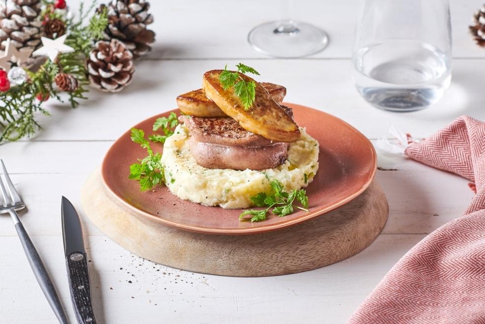 Tournedos Rossini et purée de panais au cerfeuil