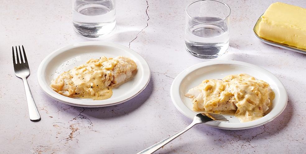 Filets de merlan sauce au beurre