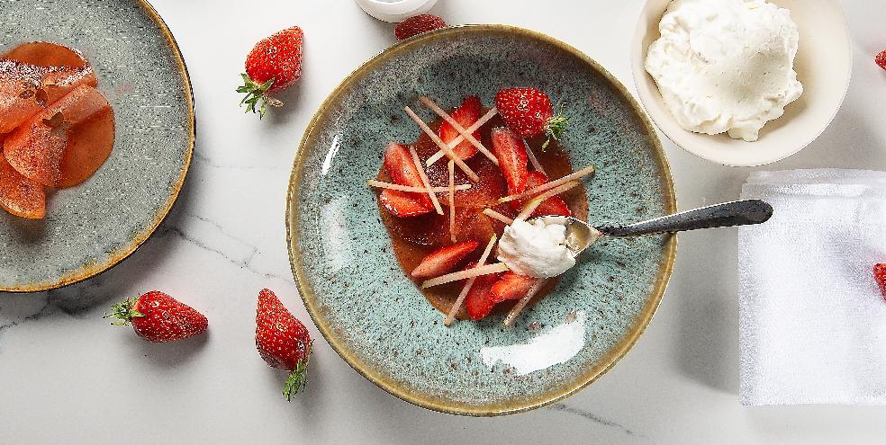 Pommes et fraises confites by Thierry Marx