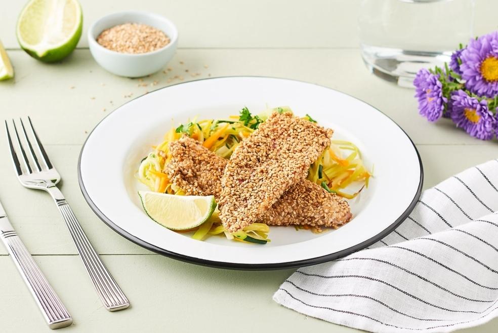 Rouget panés au sésame