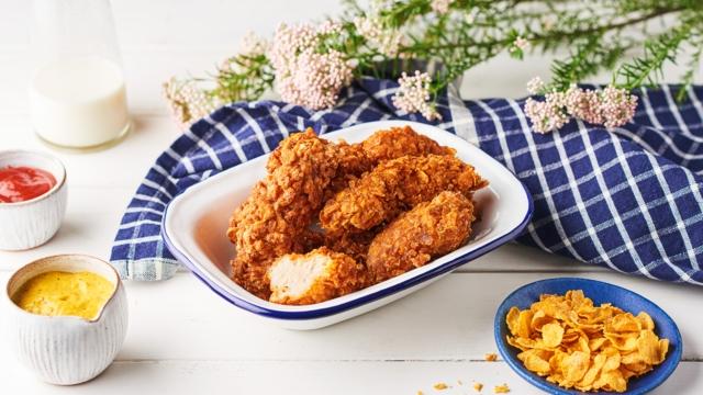 Panure de poulet ultra croustillante aux corn-flakes