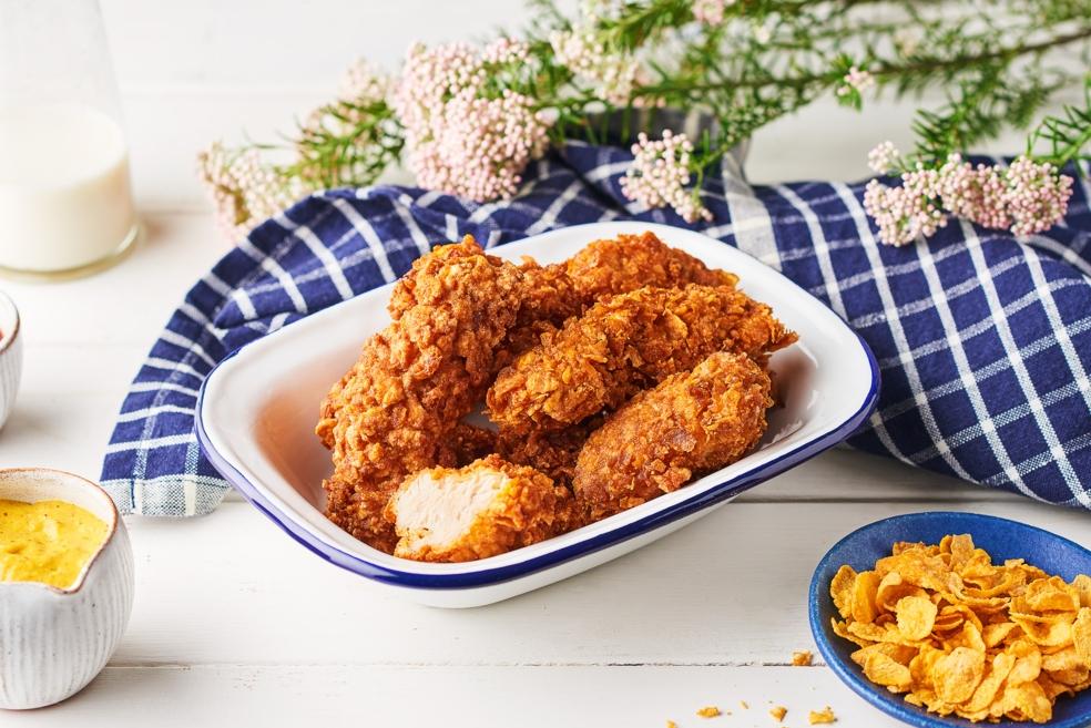 Panure de poulet ultra croustillante aux corn-flakes