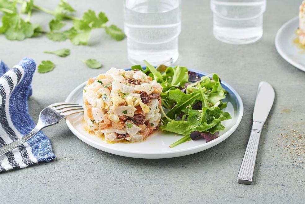 Tartare de daurade, tomates et noix de cajou