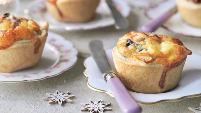 Mini quiches aux pommes et porc