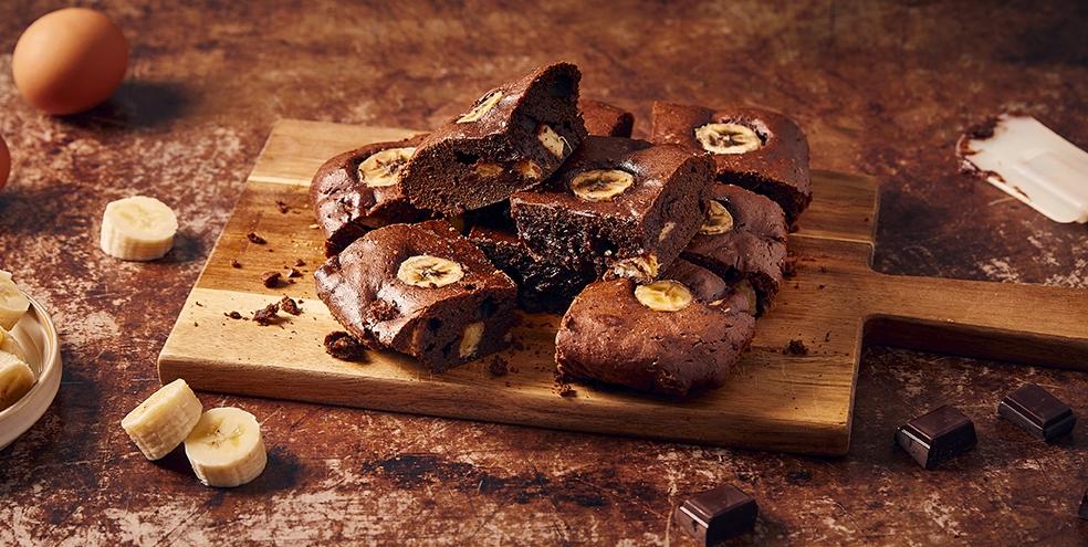 Brownie banane chocolat