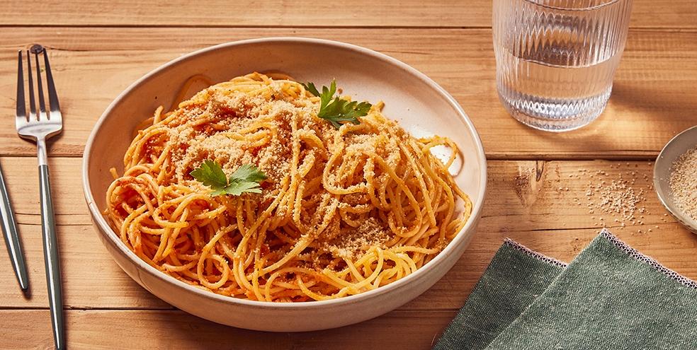 Pasta con la mollica, pâtes à la chapelure