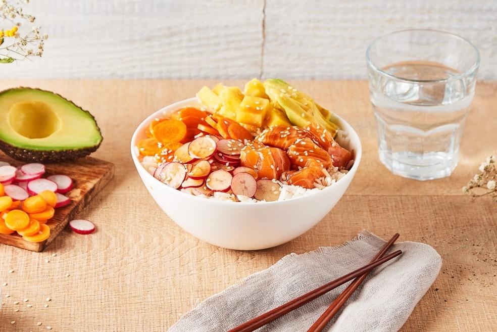 Poke bowl au saumon
