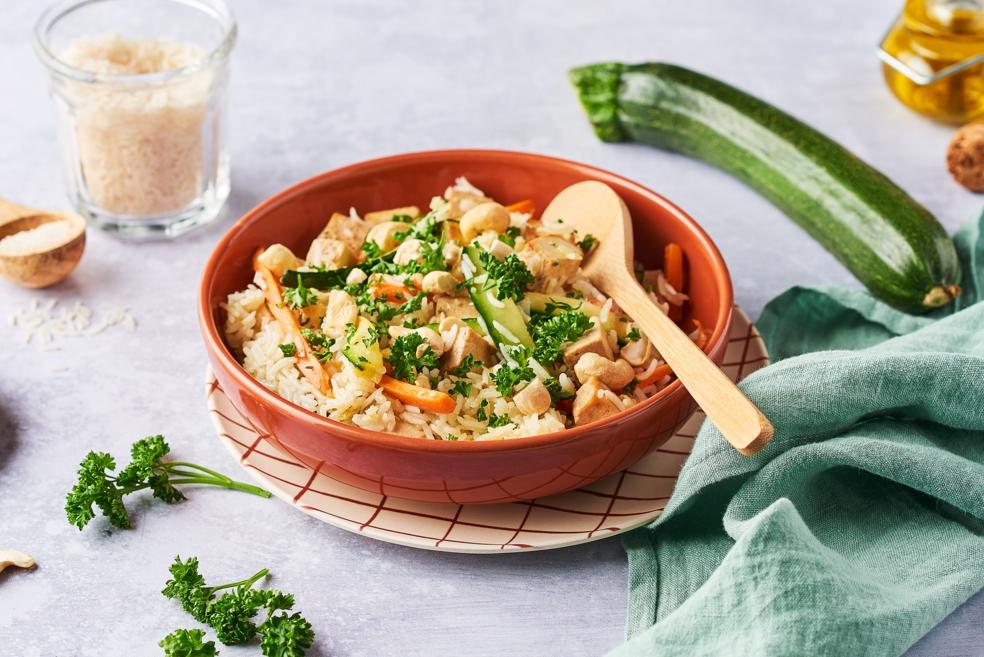 Riz sauté végétarien au tofu