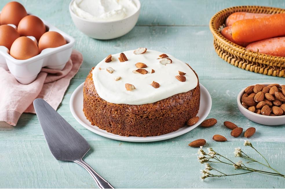Carrot cake et nappage de chocolat blanc