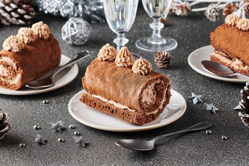 Mini bûches chocolat et praliné