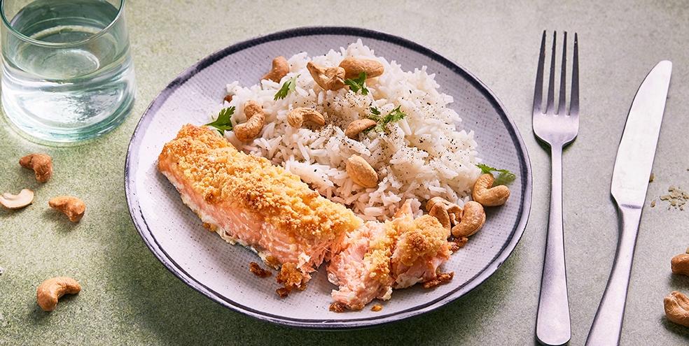 Saumon en croûte de parmesan