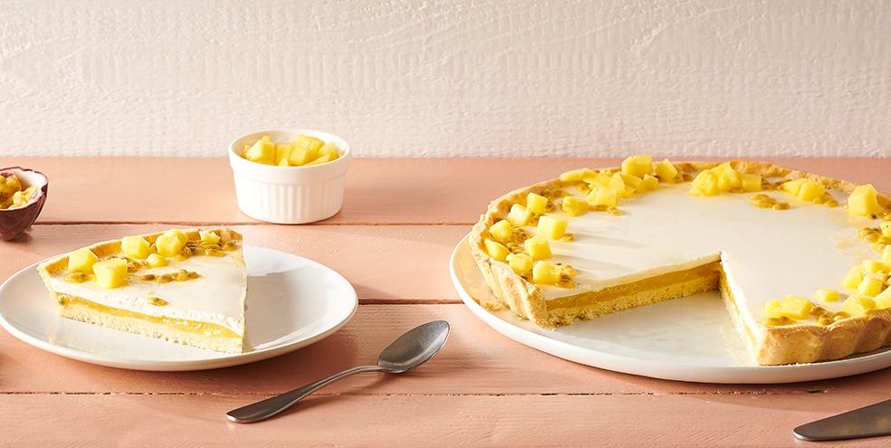 Tarte panna cotta mangue-passion