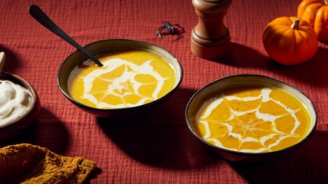 Velouté de potimarron et fromage frais