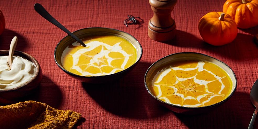 Velouté de potimarron et fromage frais