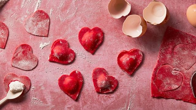 Raviolis de Saint-Valentin à la ricotta