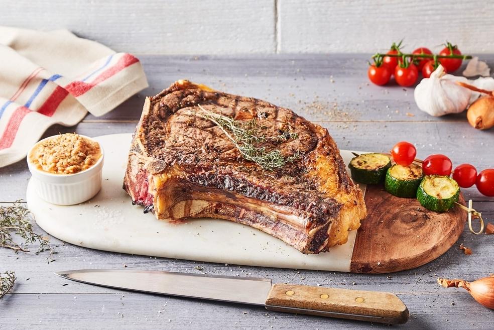 Côte de bœuf à la crème d’anchois