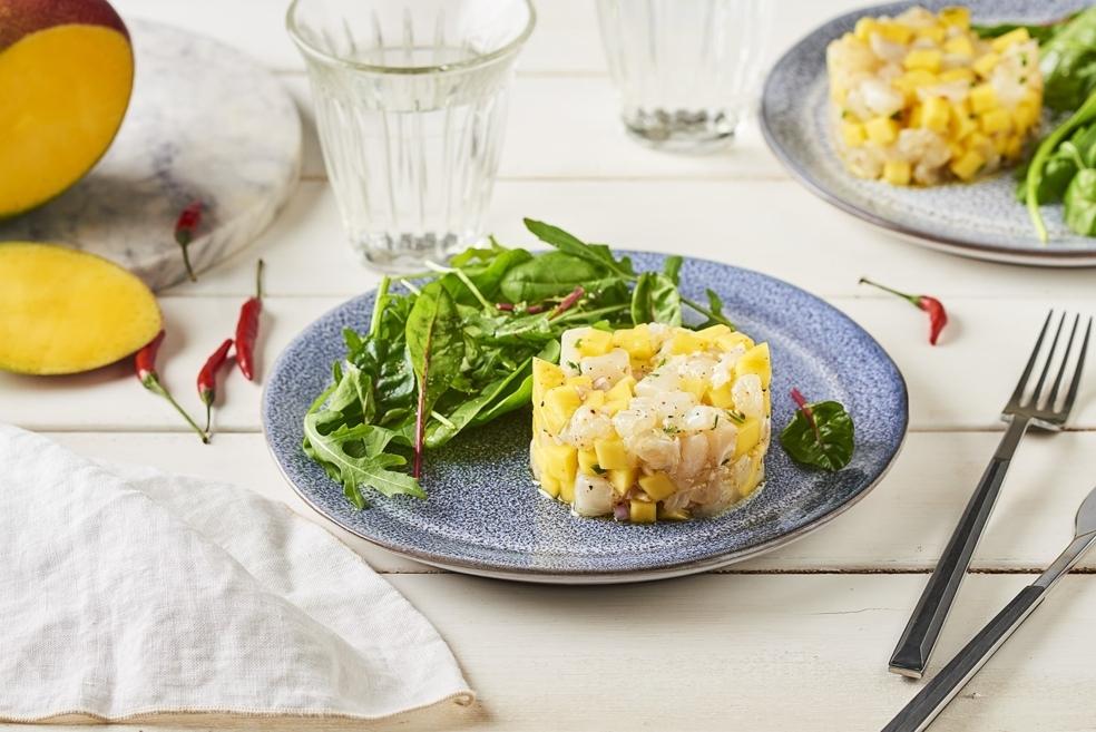 Tartare de cabillaud à la mangue