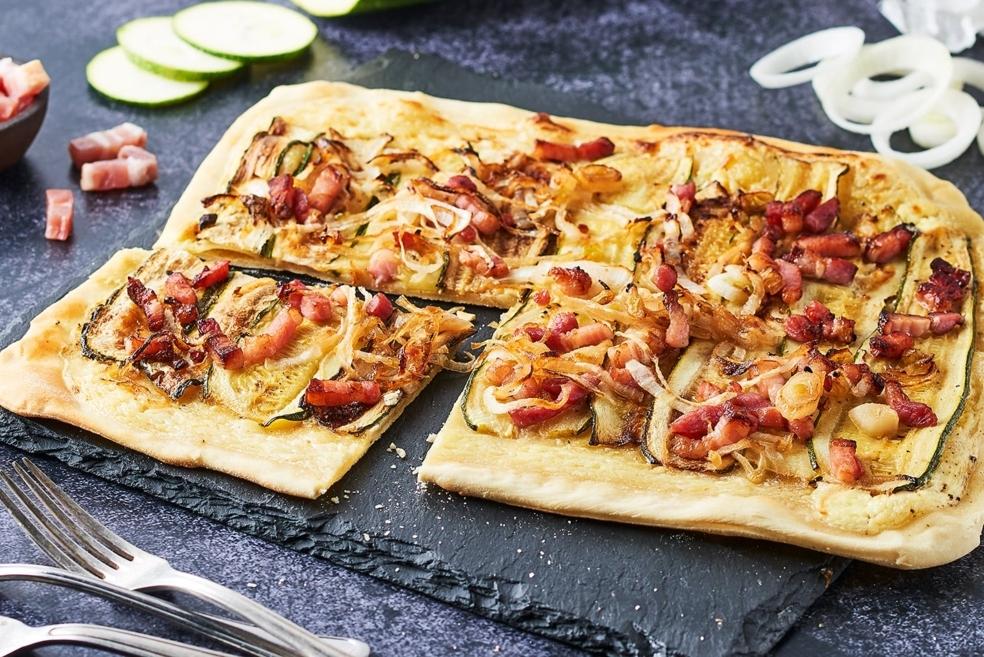 Flammekueche aux courgettes