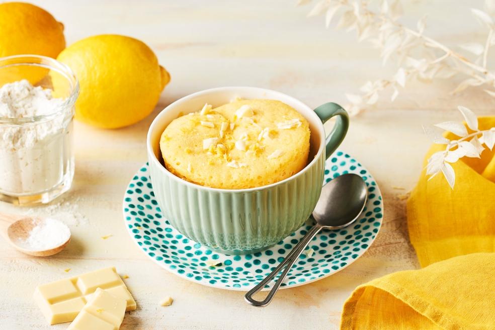 Mug cake chocolat blanc et citron