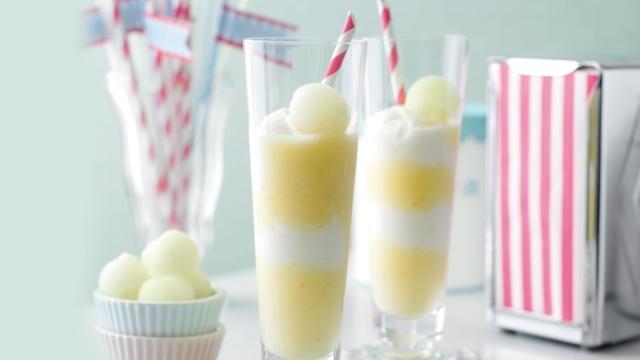 Coupe glacée citron-melon-vodka