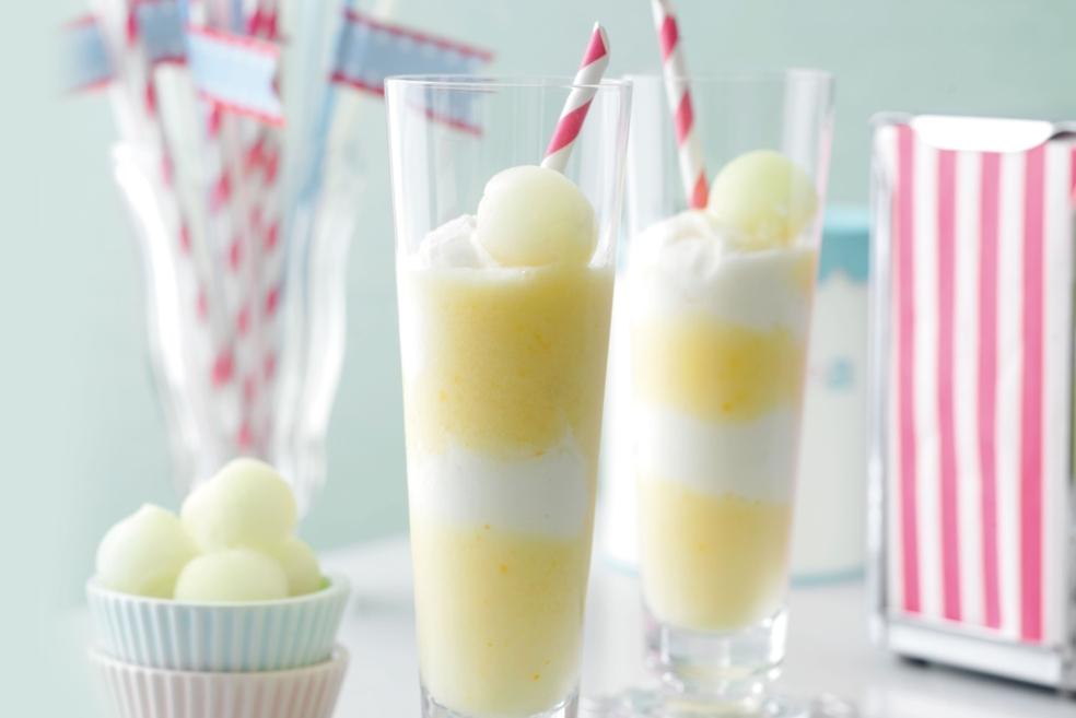 Coupe glacée citron-melon-vodka