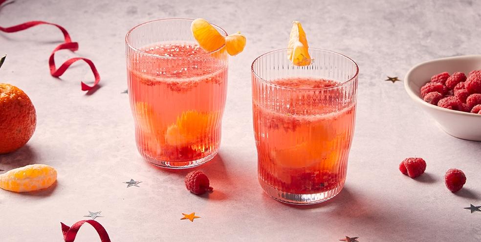 Gin tonic framboise mandarine