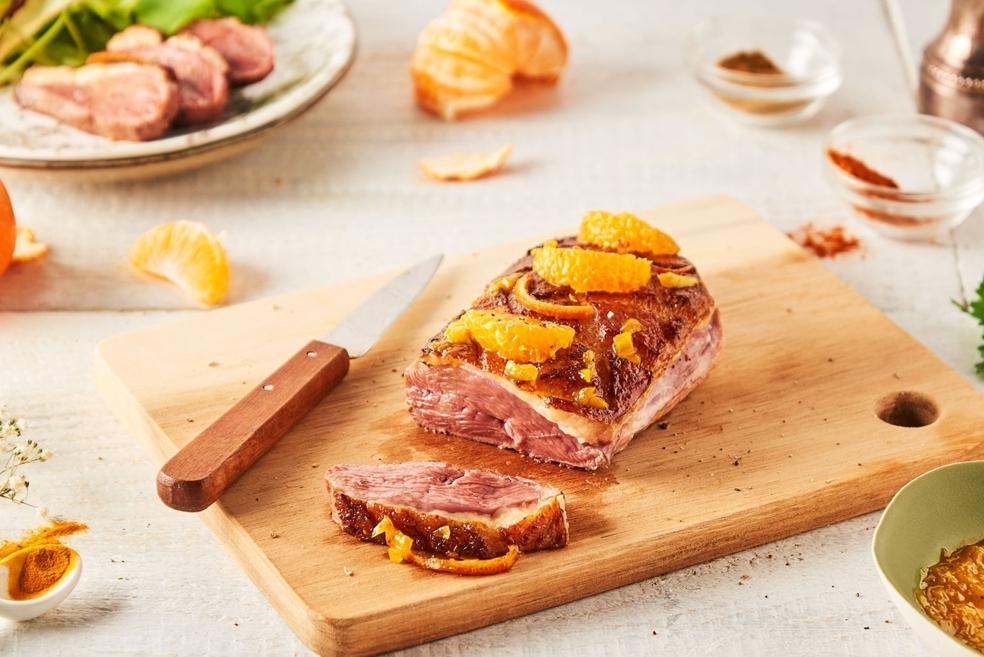 Magret de canard aux 5 épices et clémentines
