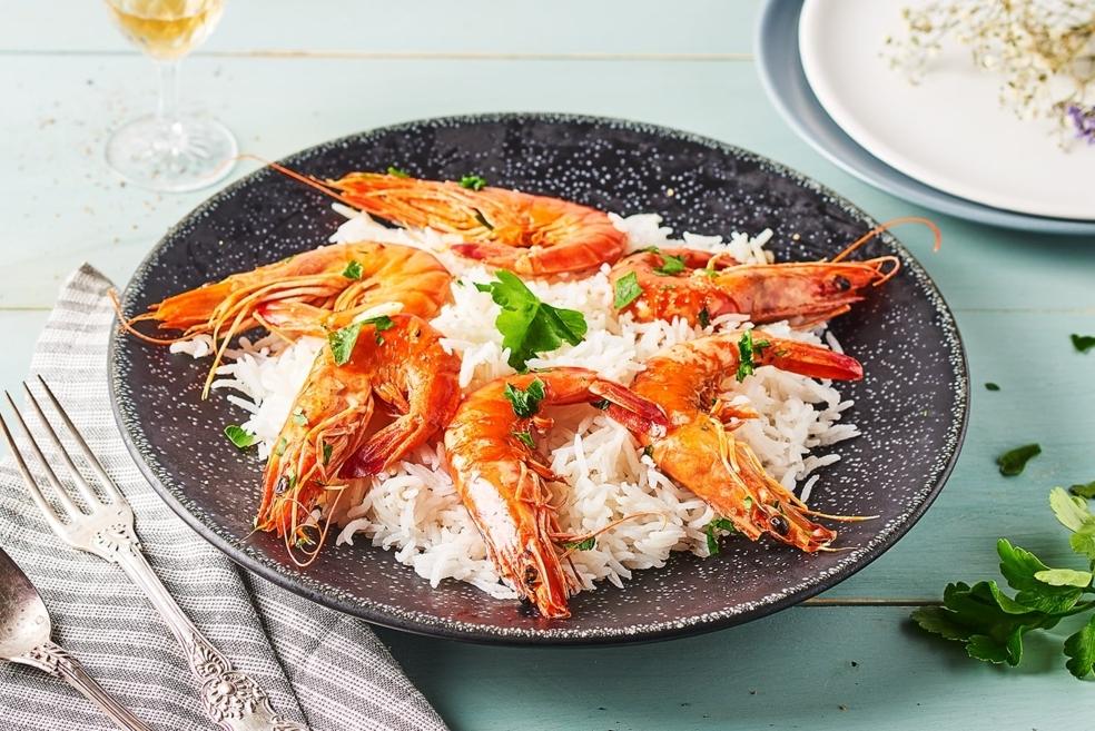 Crevettes à l’ail et à la bière