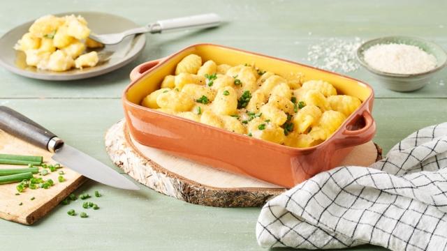 Gratin de gnocchis cacio e pepe