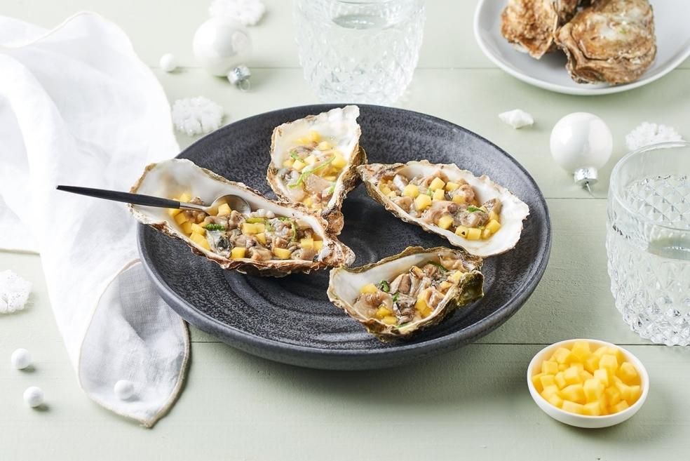 Tartare d’huître et mangue