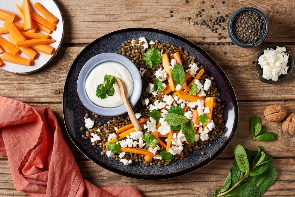 Bol de lentilles veggie