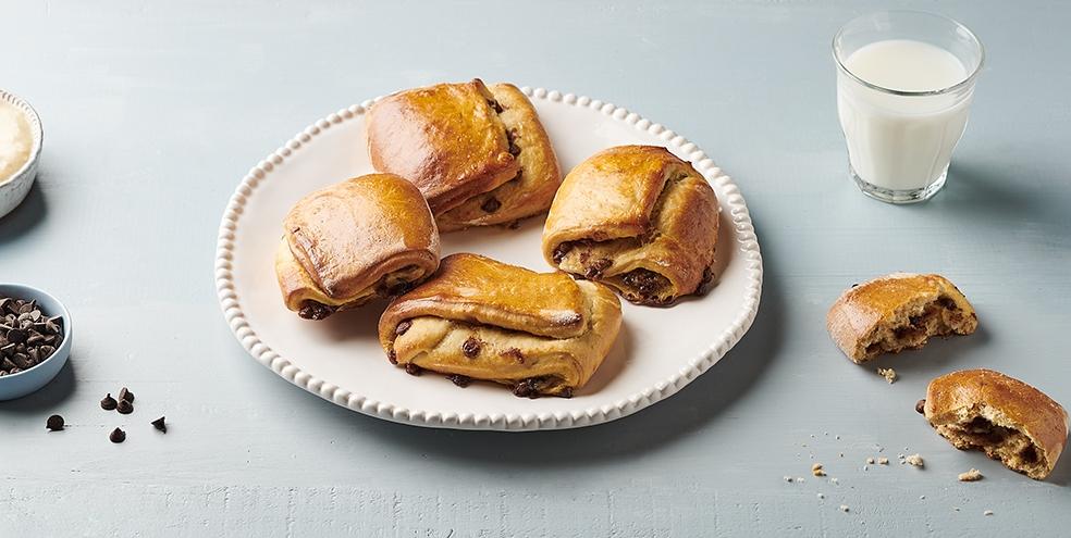 Petits pains Suisse aux pépites de chocolat