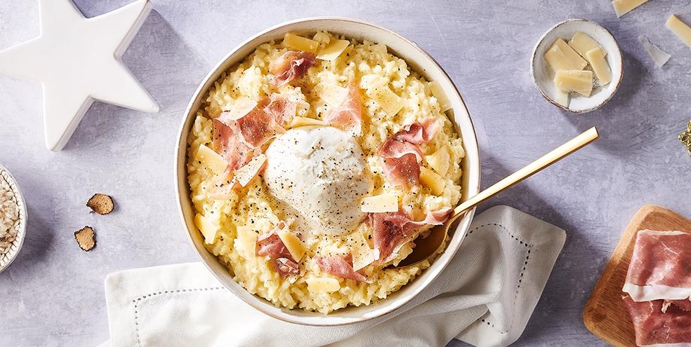 Risotto champignons prosciutto