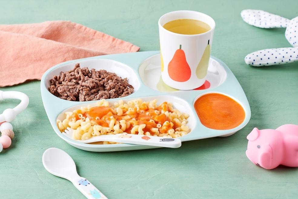 Coquillettes à la tomate et bœuf haché