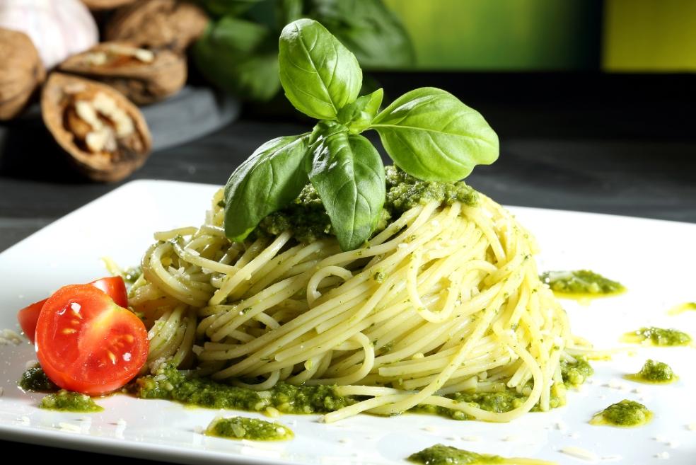 Spaghettis avec pesto alla genovese au Monsieur Cuisine