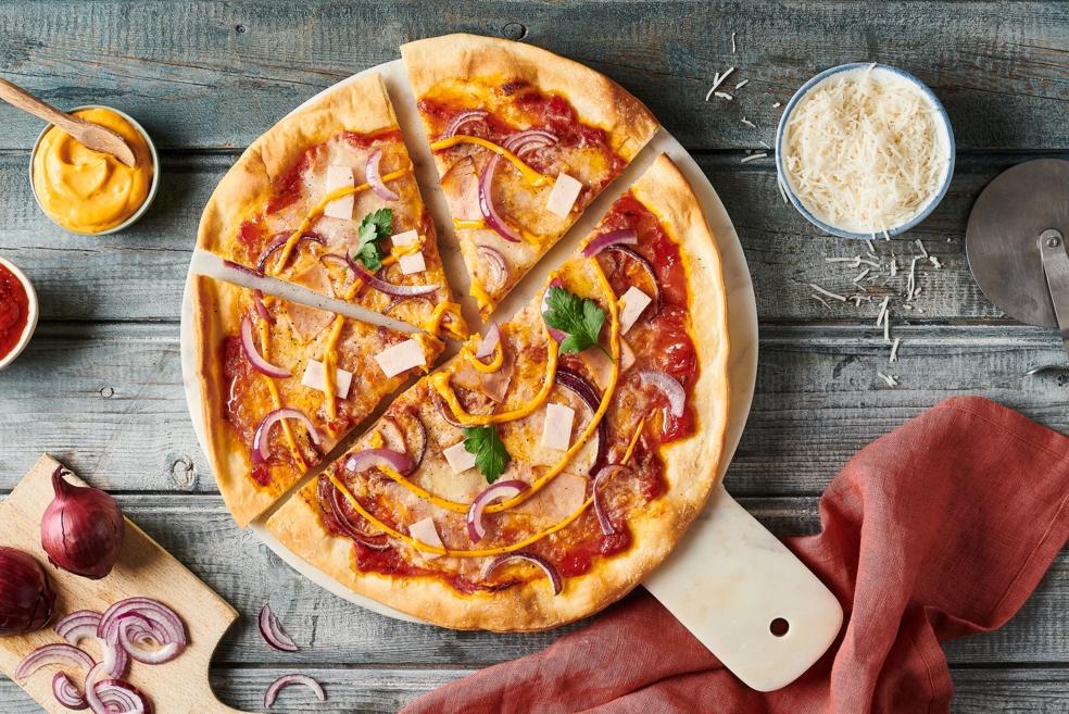 Pizza au poulet sauce samouraï