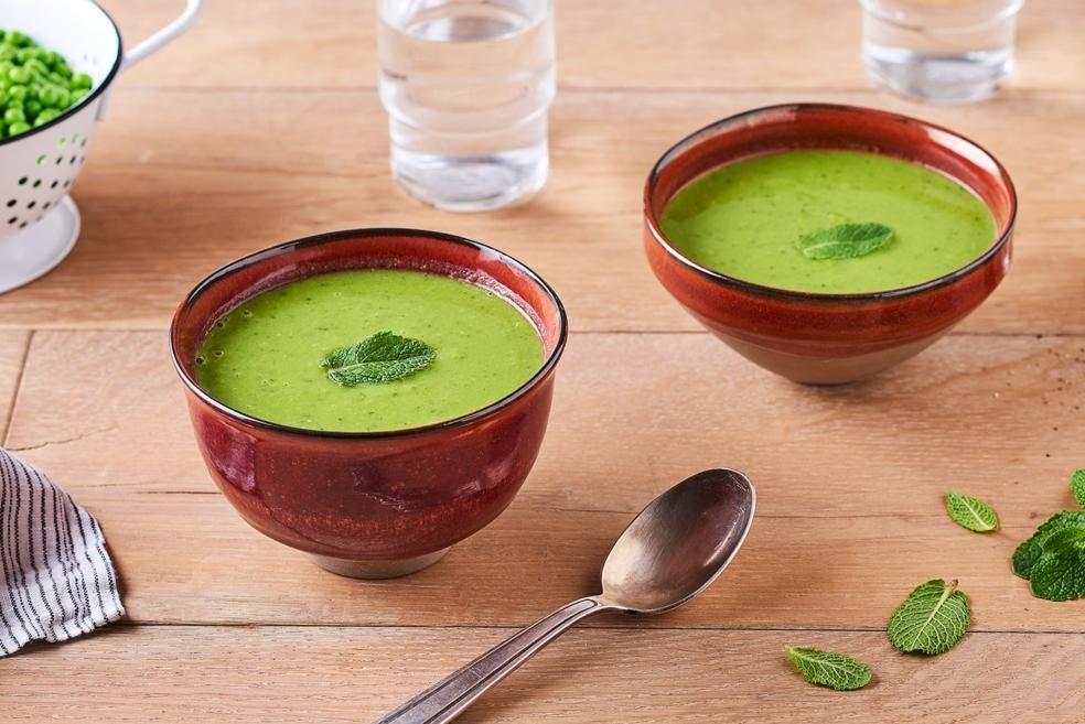 Soupe froide de petits pois