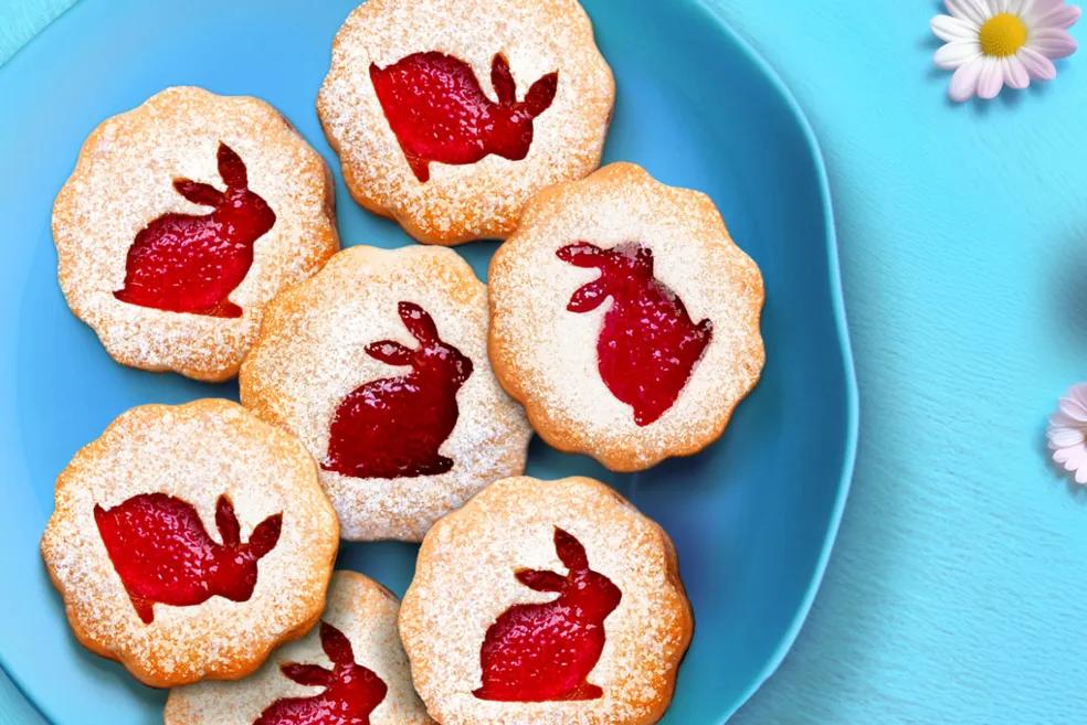 Sablés à la crufiture de fraises