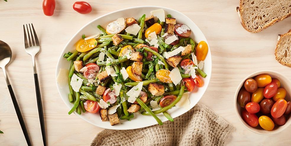 Salade de haricots verts à la sauce césar