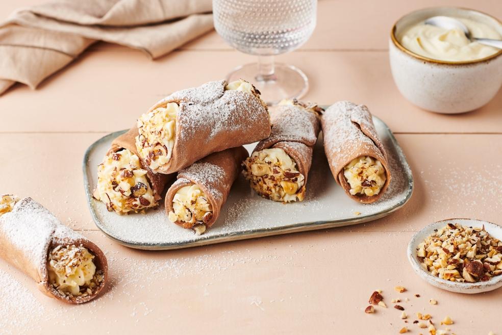 Cannoli sicilien au mascarpone et noisettes
