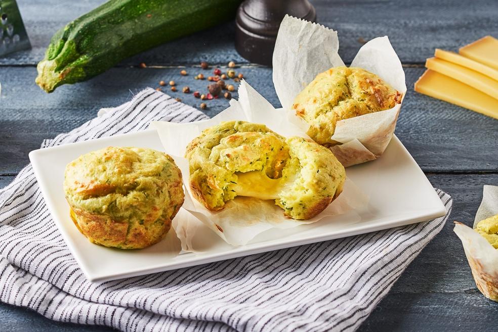 Mœlleux de courgette au cœur fondant au comté