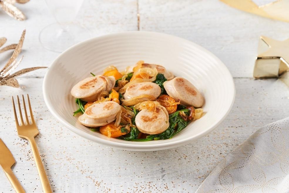 Poêlée d’hiver au boudin blanc