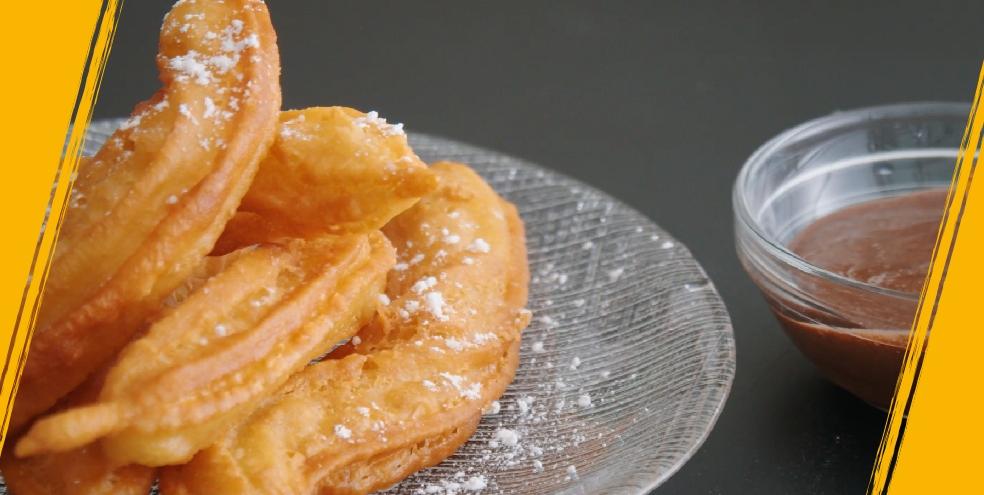 Churros avec pâte à tartiner