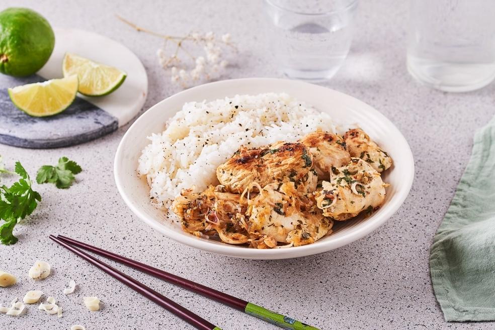 Poulet au citron vert et coriandre